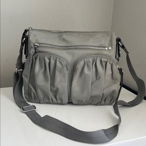 MZ Wallace Silver Crossbody Bag